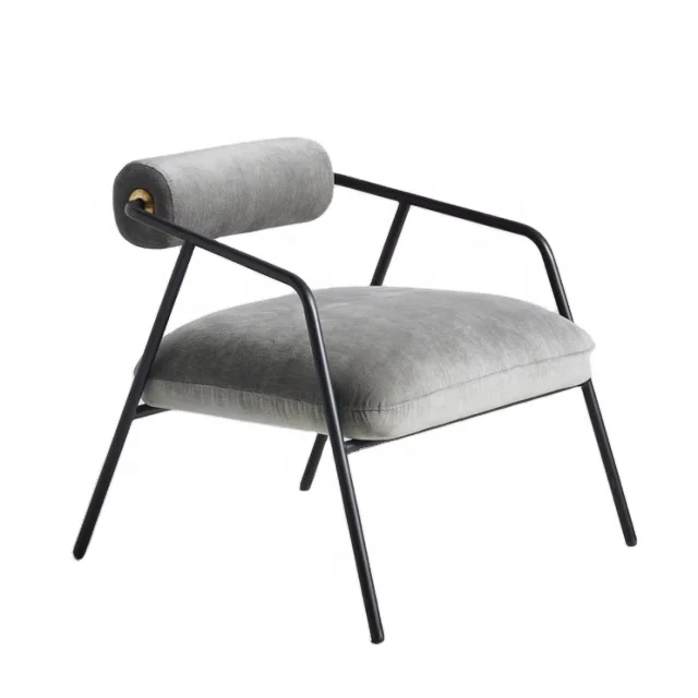 Factory Direct Commercial Relaxing Chair Cotton And Hemp Arm Portable Iron Living Room Luxury Artist Style Sofa Chair