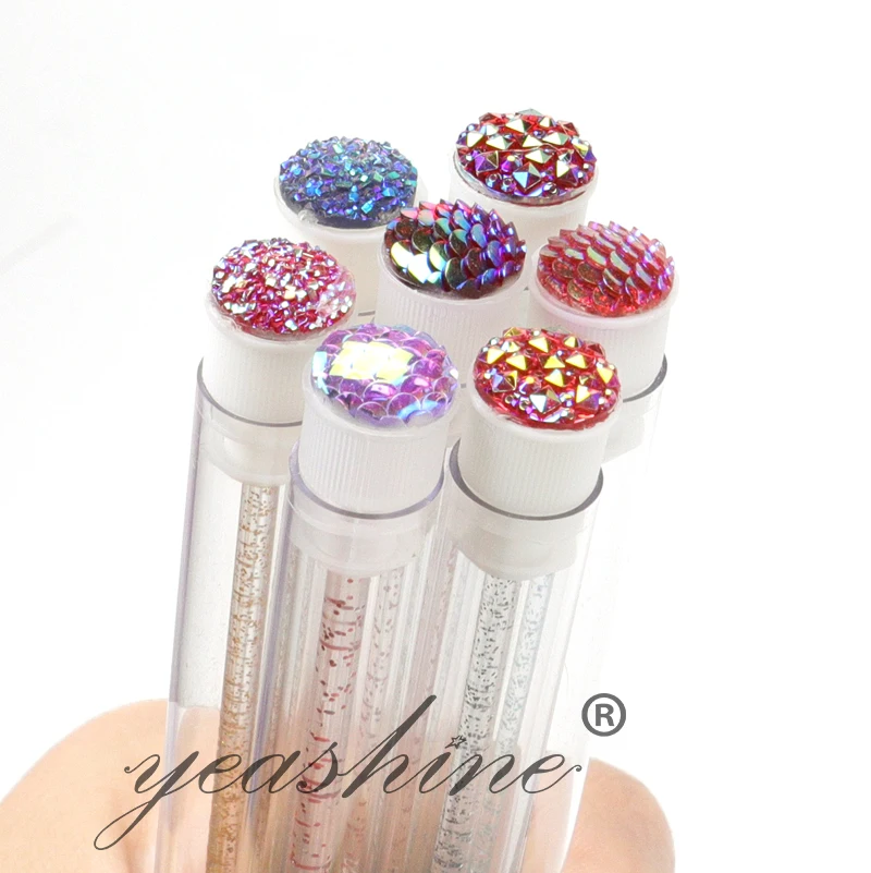 Gold Handle Mascara Cosmetic Makeup White Synthetic Hair Brush Eyelash Extension