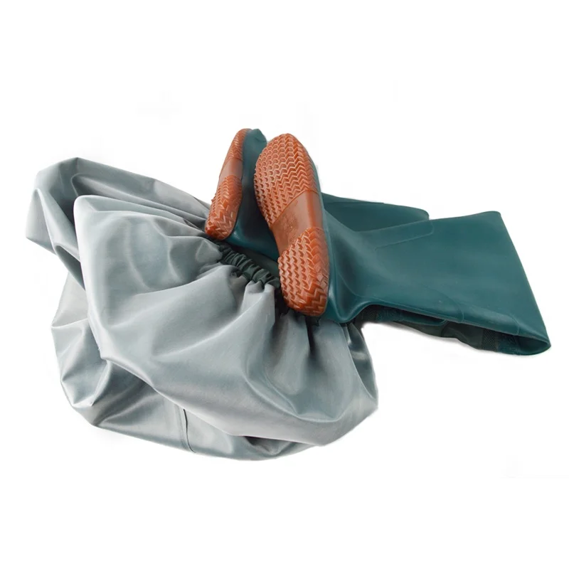 Ultralight Waterproof PVC Rubber Wading Pants Underwater Catch Fish Non-slip High Tube Rain Boots Outdoor Fishing Hunting Pants