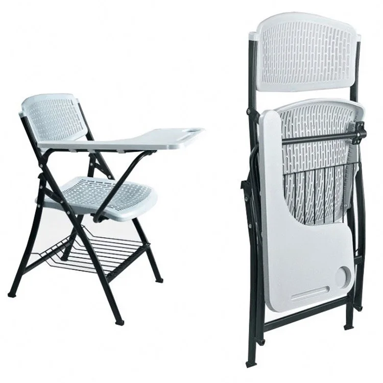 
2019 new design student training chair with tablet writing pad 