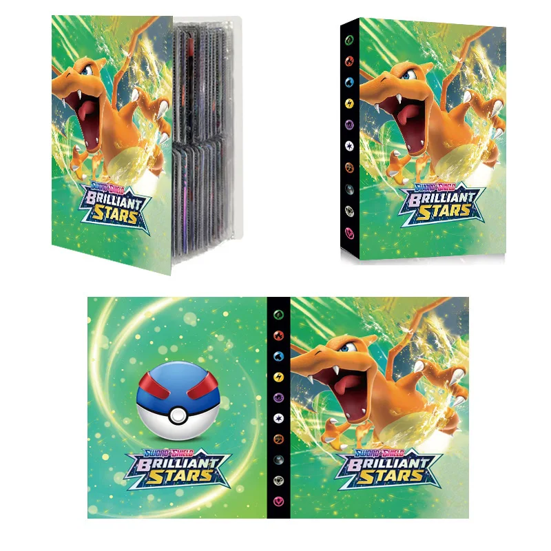 In Stock Premium Custom Album Pokemon Trading Card Folder Binder 4 Pocket Toploader Binder For Collector