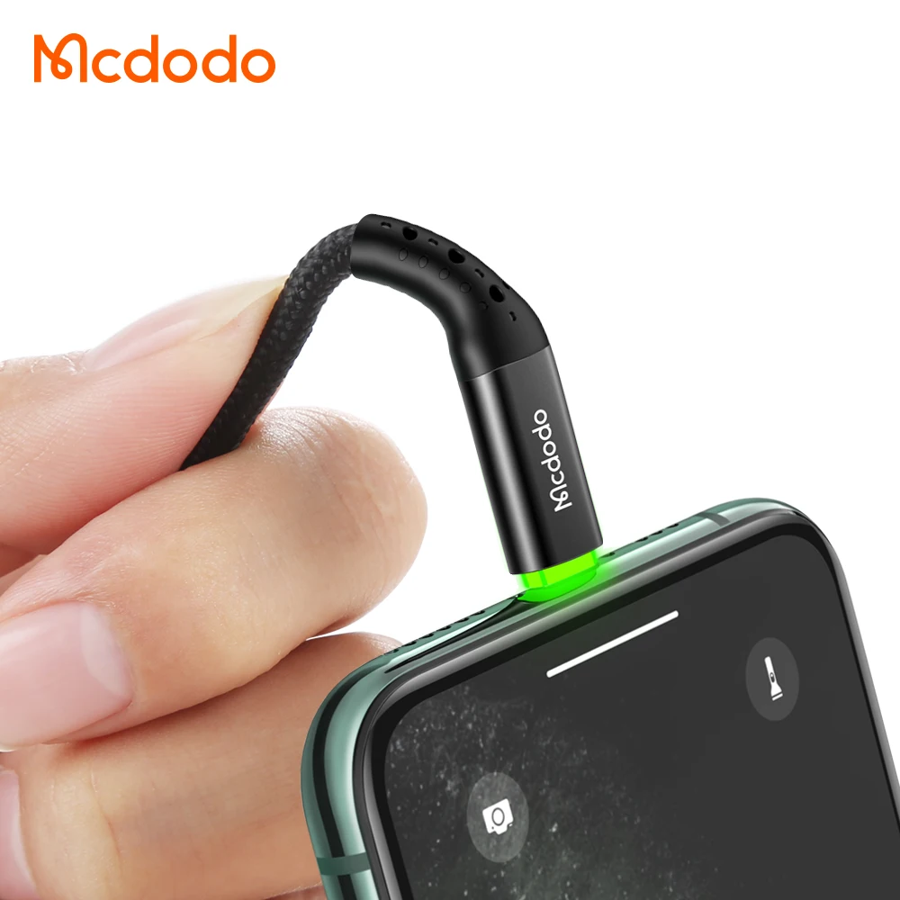 Mcdodo 3A Быстрый зарядный кабель USB с нейлоновой оплеткой автоматическое отключение кабеля для передачи данных
