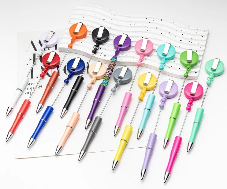 BSBH Low Price Cute Nurse Ballpoint Pen With Colorful Badge Reel Retractable Pen Nurse Doctor Keychain