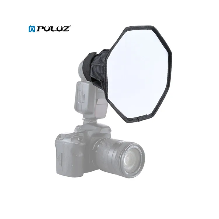 Latest Wholesale softbox light PULUZ 20cm Octangle Style Foldable Camera Flash Light Diffuser photography studio lighting kit