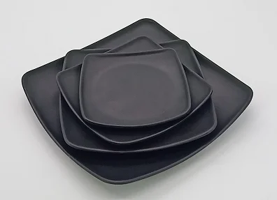 
Trade assurance ceramics black plastic dinner plates 