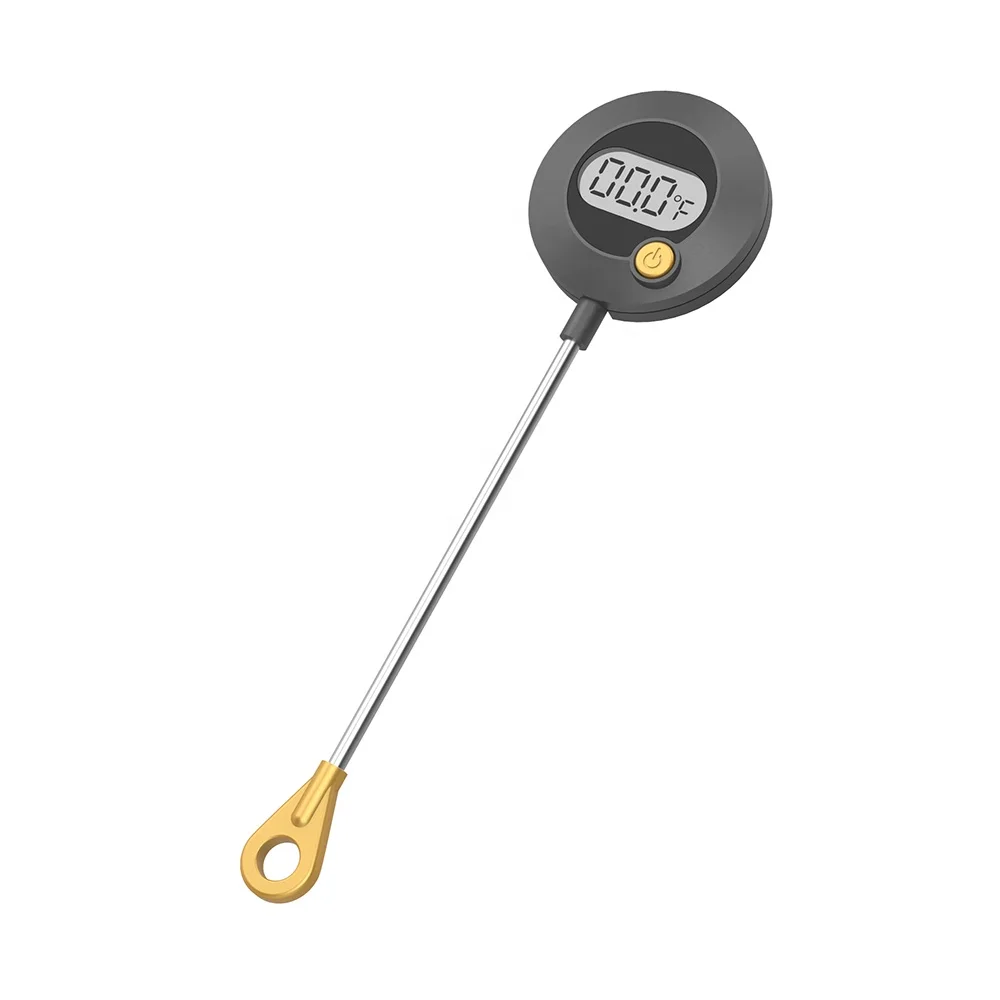 ABS Circular LCD Display Stainless Steel Probe Kitchen Use Digital Food Thermometer