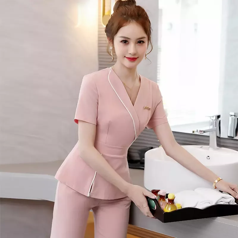 Women Manager Uniform Hotel Uniforms for Hotel and Restaurant Hotel Professional Clothes Foot Bath Pedicure Sexy Suit Uniform