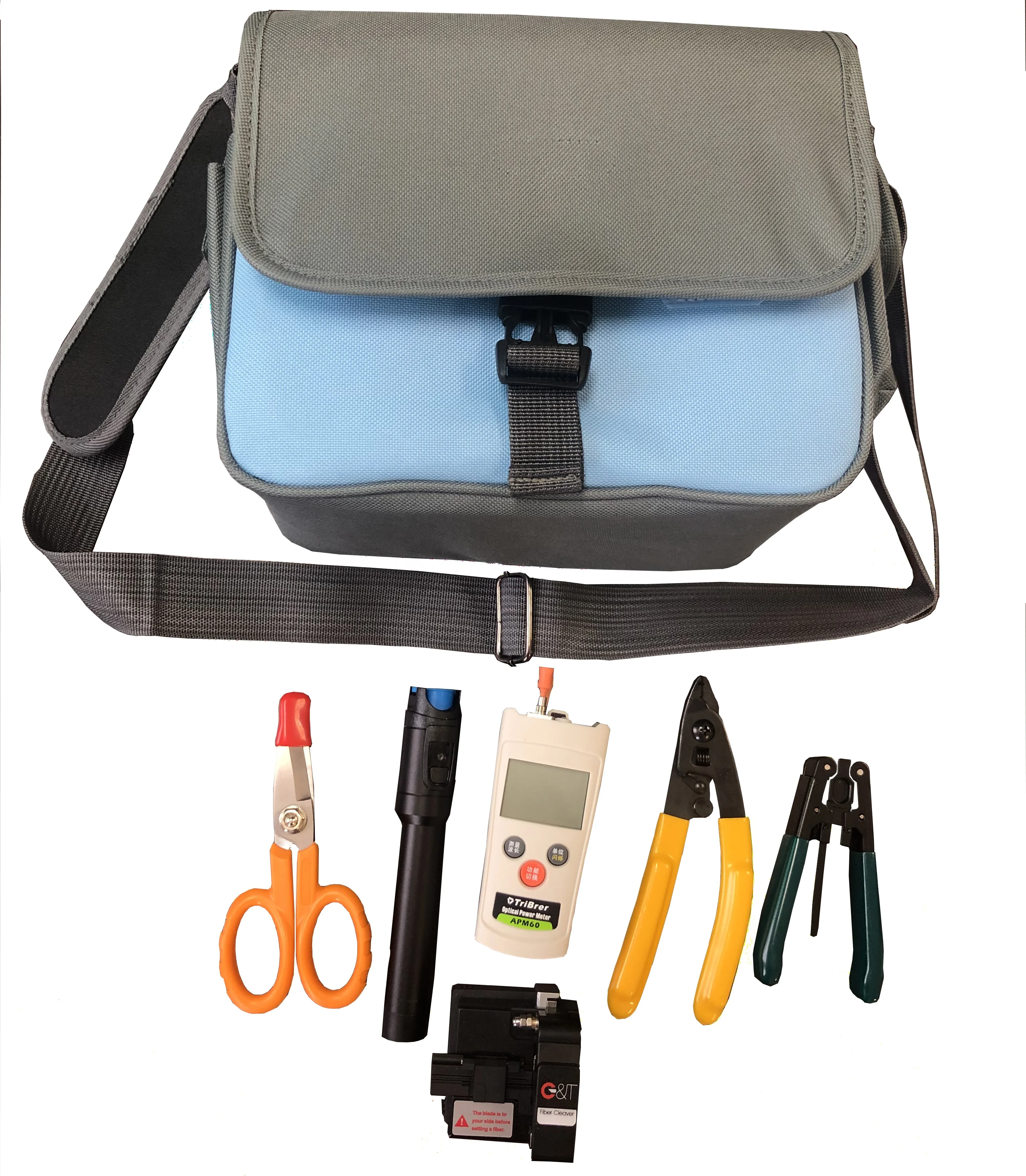 G&T 2024 New Arrival Fiber FTTH FTTX  Tool  Kit with Fiber Cleaver and VFL