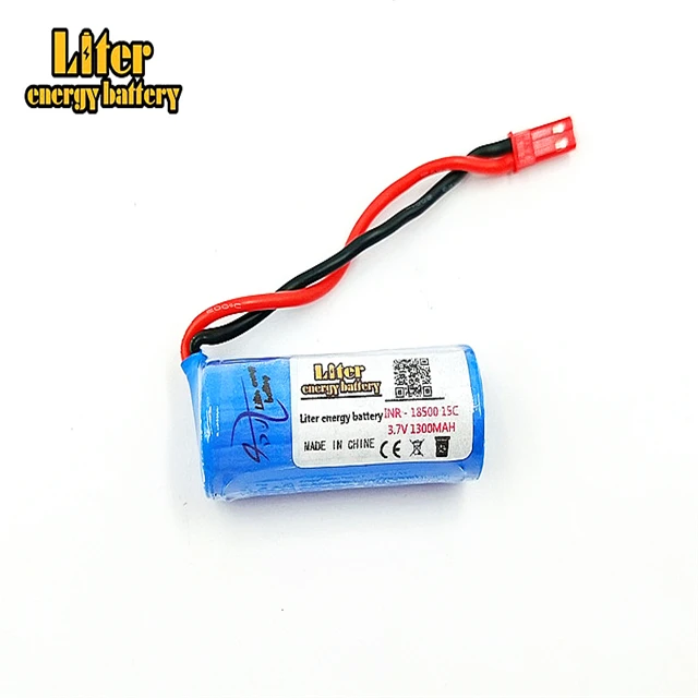 3.7V 1300mAH Remote control aircraft helicopter JST black insert lithium battery 3.7V 1300mAH 18500 cylinder S900 Subscription