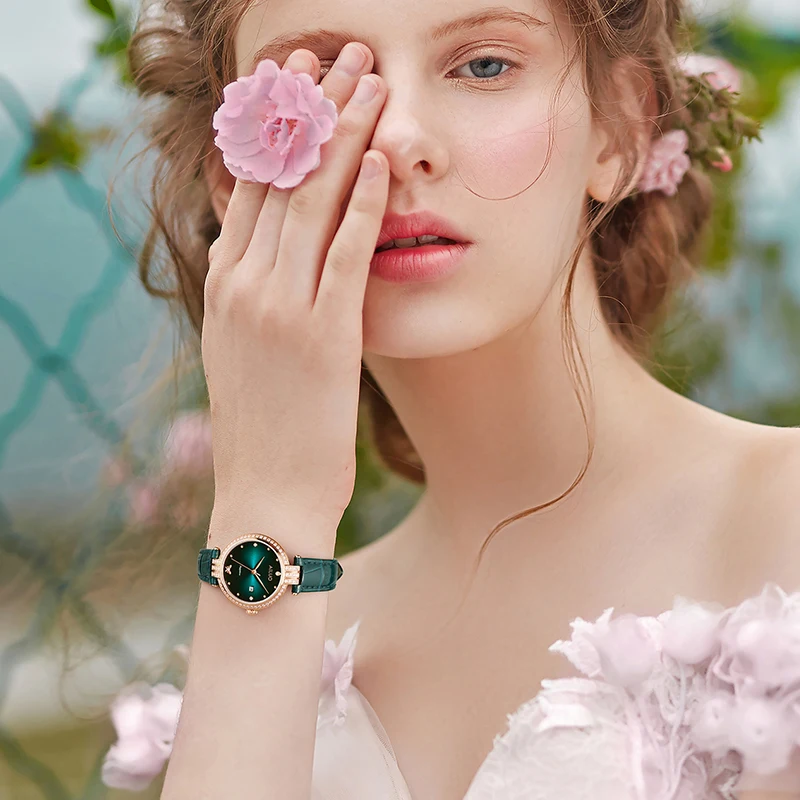 Women wrist watches waterproof crystal ladies stainless steel custom band slim quartz luxury wristwatch quartz couple watches