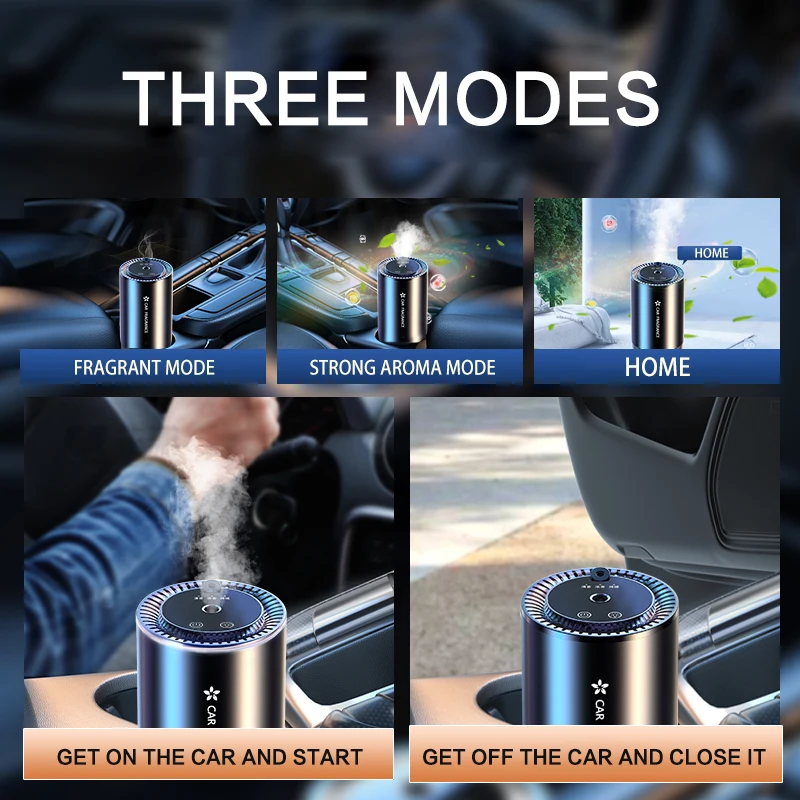 Custom logo Car Diffuser Portable Aroma Diffuser Essential Oil Aroma Diffuser Automatic Car Air Freshener Spray Dispenser