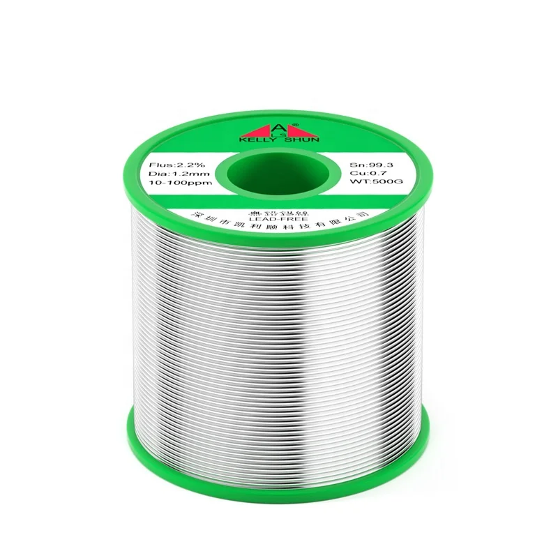 KELLYSHUN Lead-free Soldering Wire Sn99.3Cu0.7 0.5mm 0.6mm 0.8mm 1.2mm 100g 500g 1000g