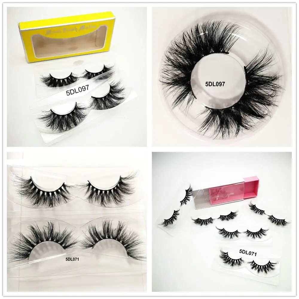 
Private label Square Gold Paper Mink Eye lash Packaging Storage Box with plastic handle 