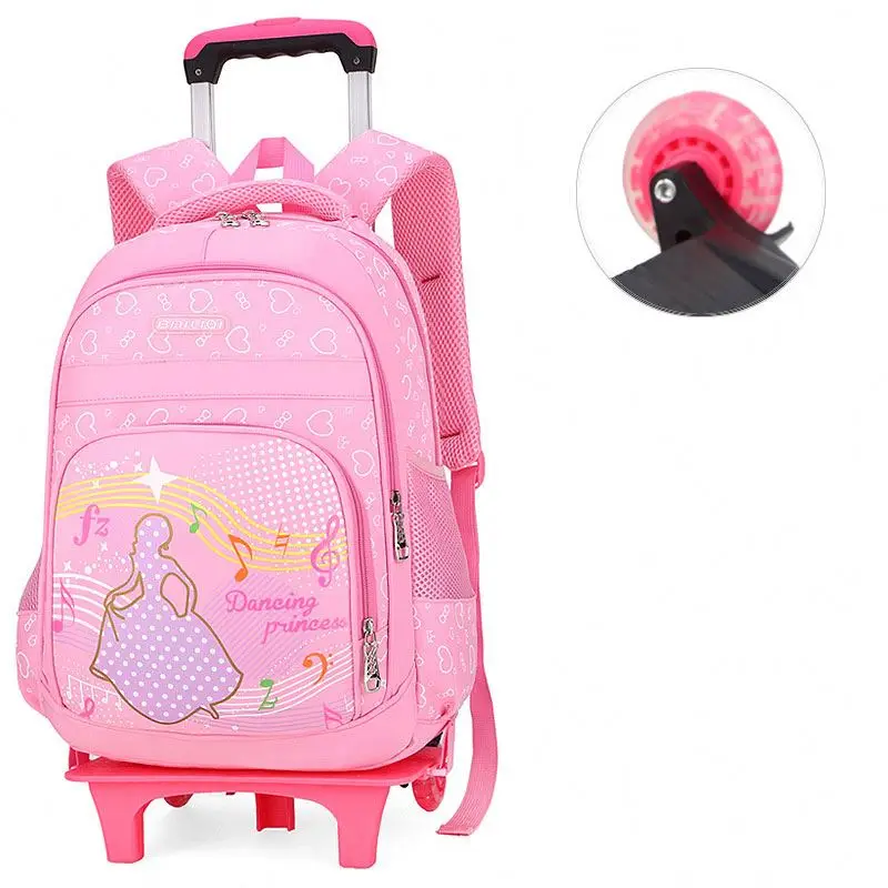 
Children Trolley School Bag Removable Girls Backpacks Kids Orthopedic Satchel Bookbag mochila infantil 