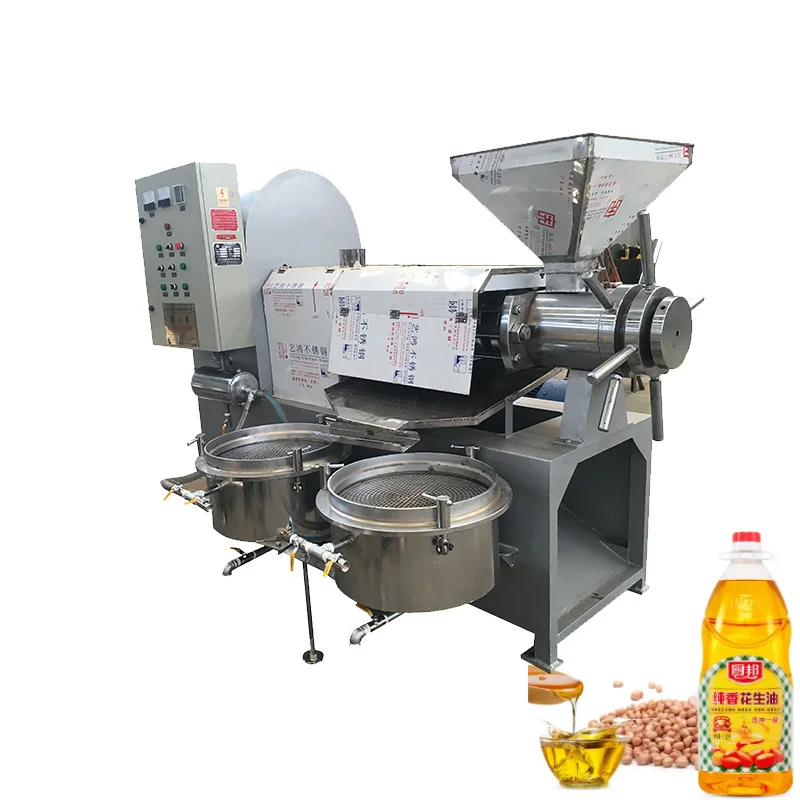 Large capacity coconut oil press machine flaxseed hot screw oil processing machine rapeseed oil extraction machine