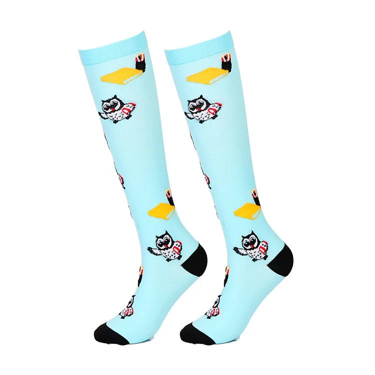 
Comfortable Durable High Quality Top Rated Custom Fashion Nurse Compression Socks Compression 20-30 Mmhg Running Socks 