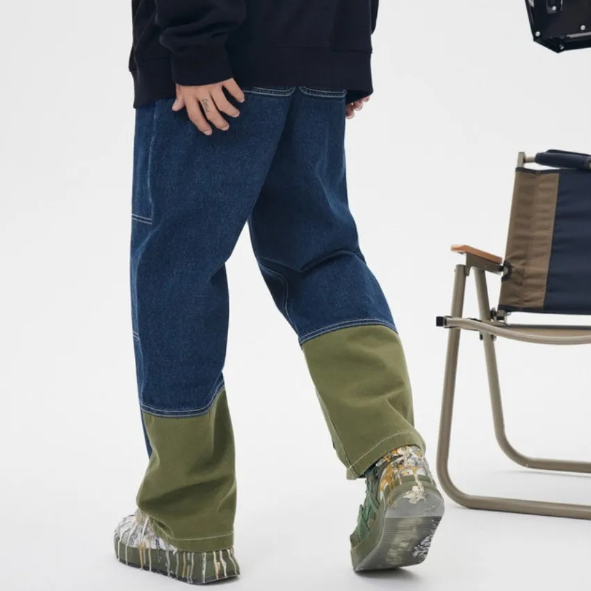 patchwork stretch hip hop mens jeans top quality  silm denim jeans patchwork denim jeans for men