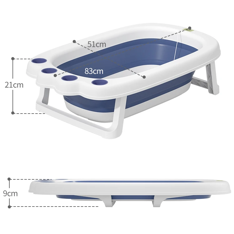 Wholesale Best Selling Portable Newborn Folding Baby Plastic Tub Set High Quality Multifunctional Bathtubs Designed Soft TPE
