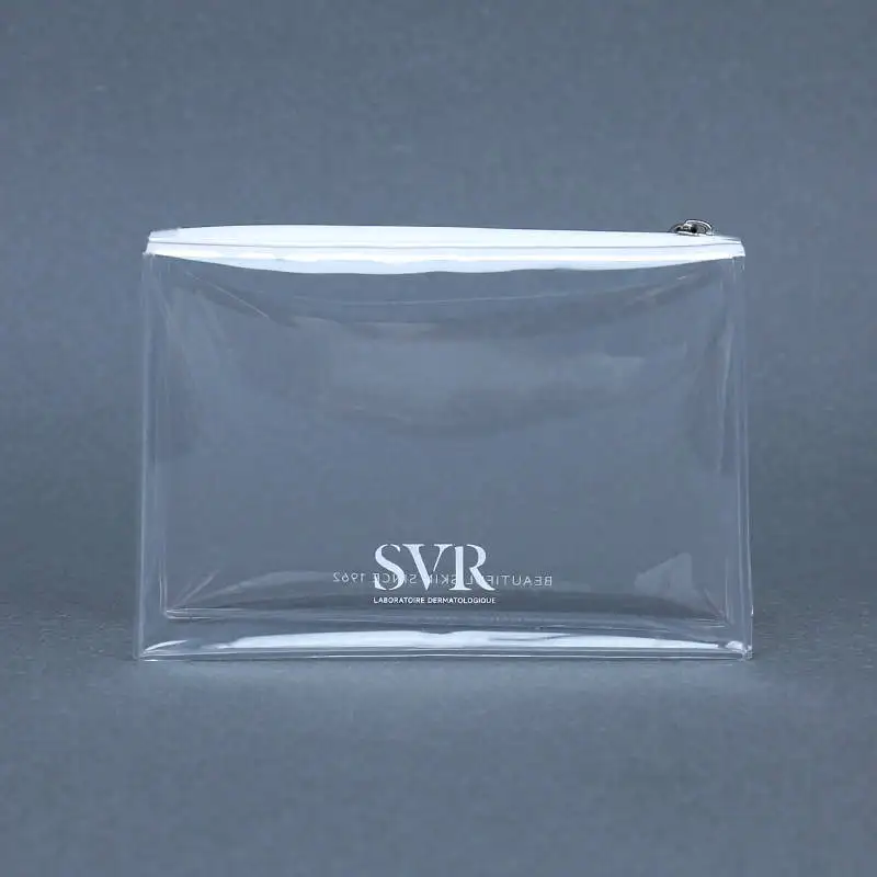 New Products 2024 Tpu Pvc Transparent Waterproof Cosmetic Pouch Makeup Bag Clear Eco Friendly  Zipper PVC bag