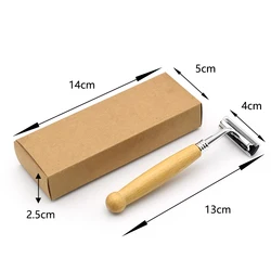 Natural Bamboo Handle Double Edge Safety Razor Private Label Disposable Shaver With Customization