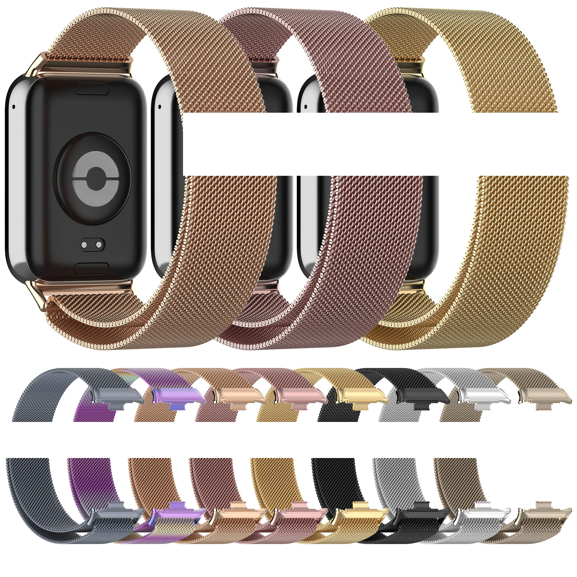 For Xiaomi Mi Band 8 Pro Magnetic Metal Replacement Strap Smart Watch Band for Redmi Watch 4 Milanese Wristband