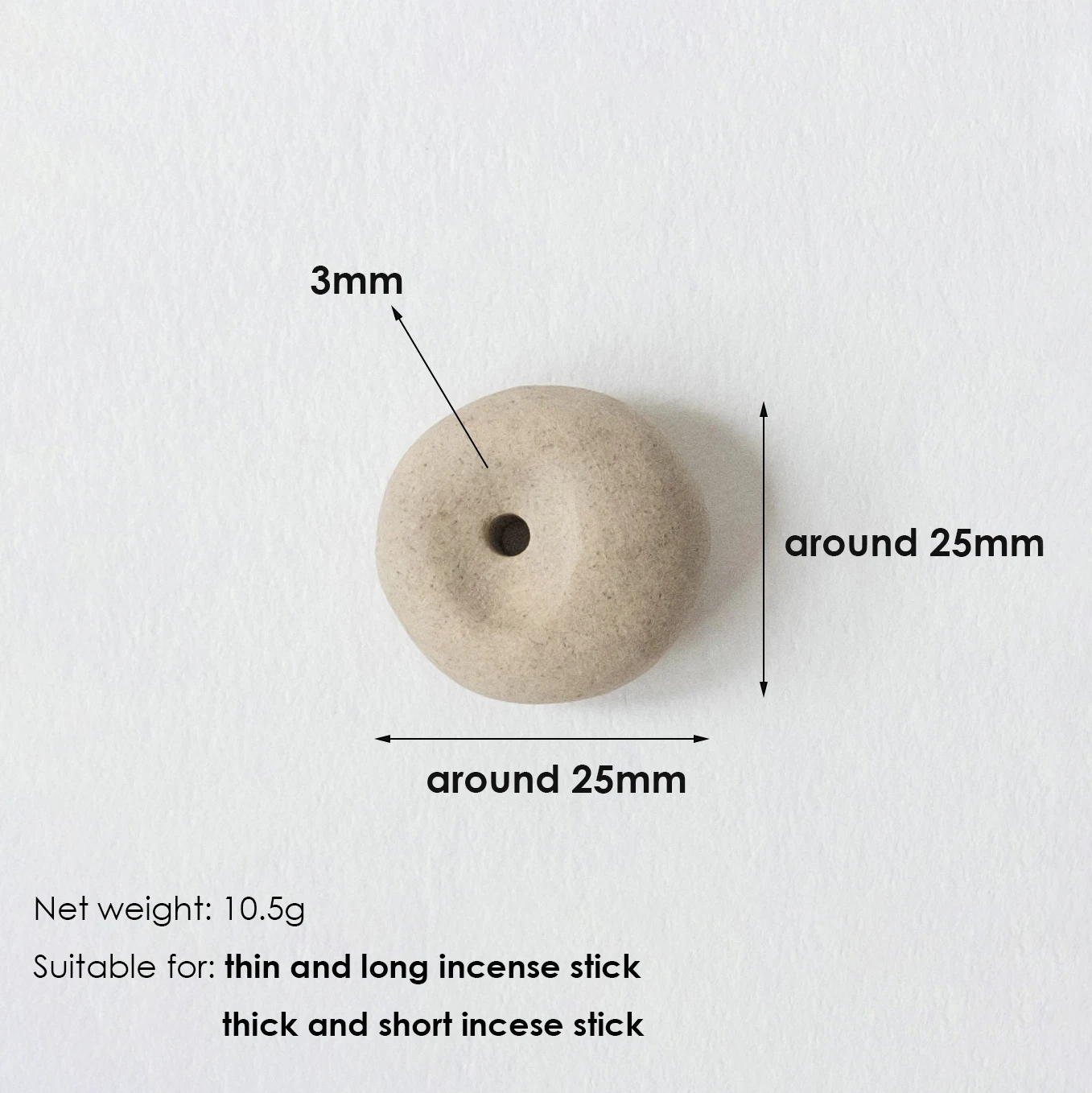 Small Cute Ceramic Incense Holder for Spa Yoga Meditation Home Decor Coarse Pottery Incense Sticks Holder