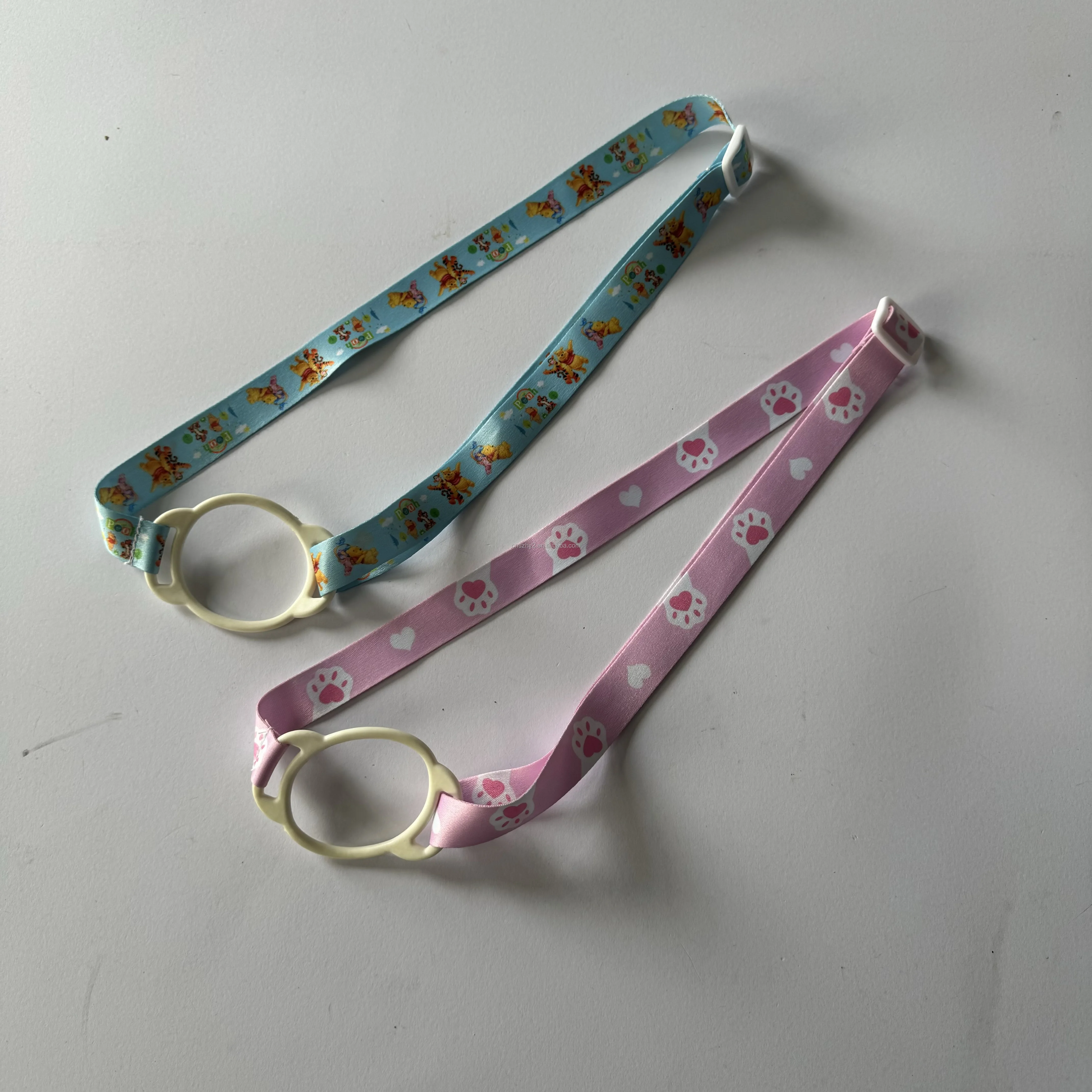 Custom polyester satin sublimation adjustable water drink bottle cup clip holder lanyards for kids