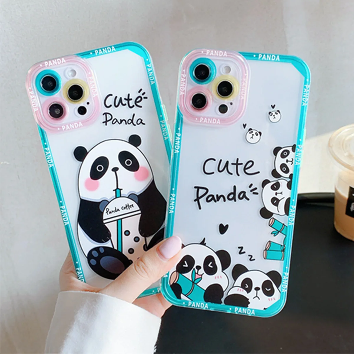 Custom LOGO Women Cute Funny Panda Bear Design Phone Cover For iPhone 14 Pro max Case