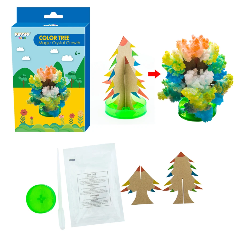 Wholesales hot selling Magic Christmas  Decoration Colorful Tree Toy Paper Tree Blossom Set Creative Magic Crystal Tree