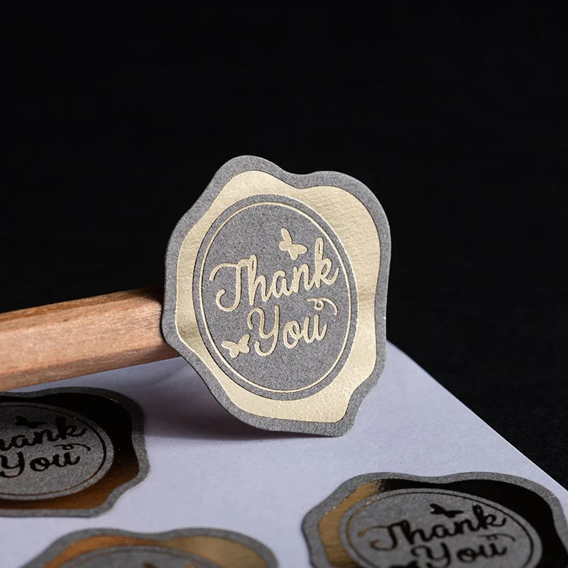 Custom Logo Luxury Perfume Bottle Special Textured Paper Gold/rose/ Foil/silver Embossed hot stamping seal label sticker