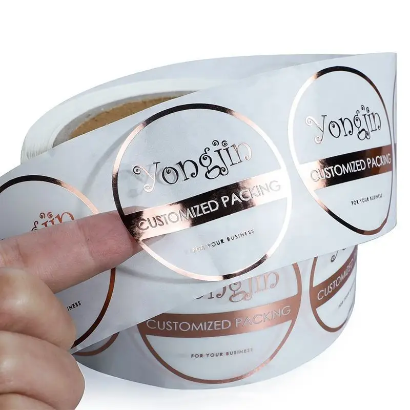 Custom Transparent Stickers Hot stamping gold/silver Sticker Packaging Labels  Printing