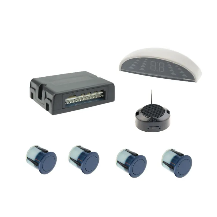 Car Parking Sensor Parktronic Display 4 Sensors Reverse Backup Assistance Radar Detector Auto Led Light Heart Monitor System