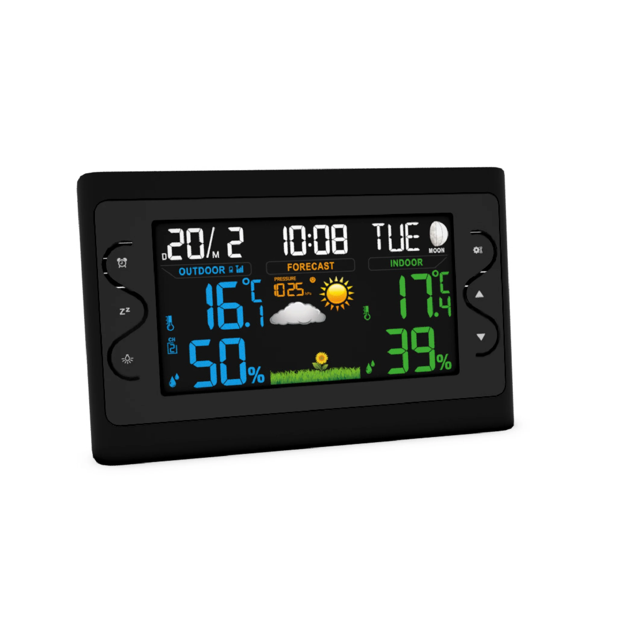 EWETIME Manufacturer Wireless weather station with thermo-hygrometer digital radio control alarm clock outdoor temperature