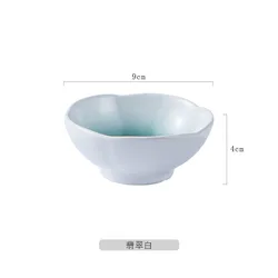 Creative Japanese kiln changing ceramic rice bowl small salad bowl soup bowl