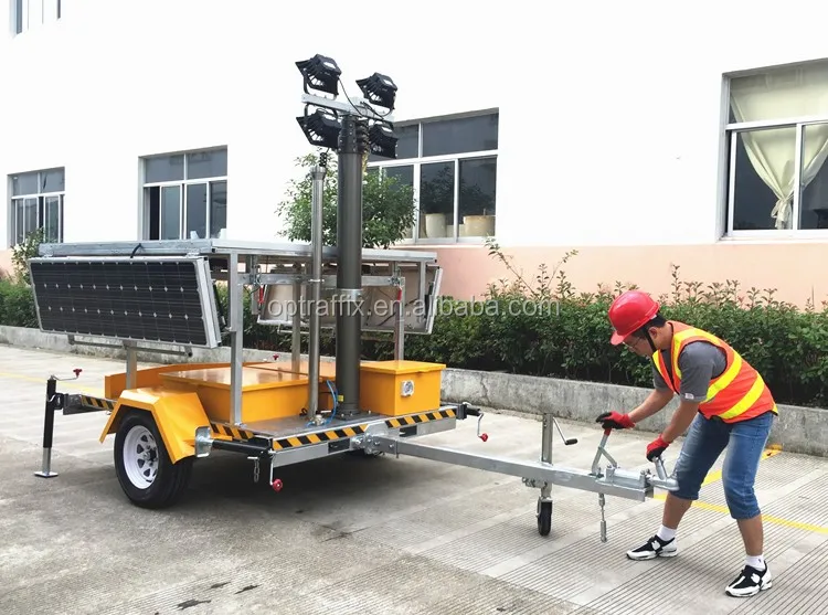 H Top Sale Mobile Retractable Large Sports Industrial Solar Light Tower LED Lights with Camera