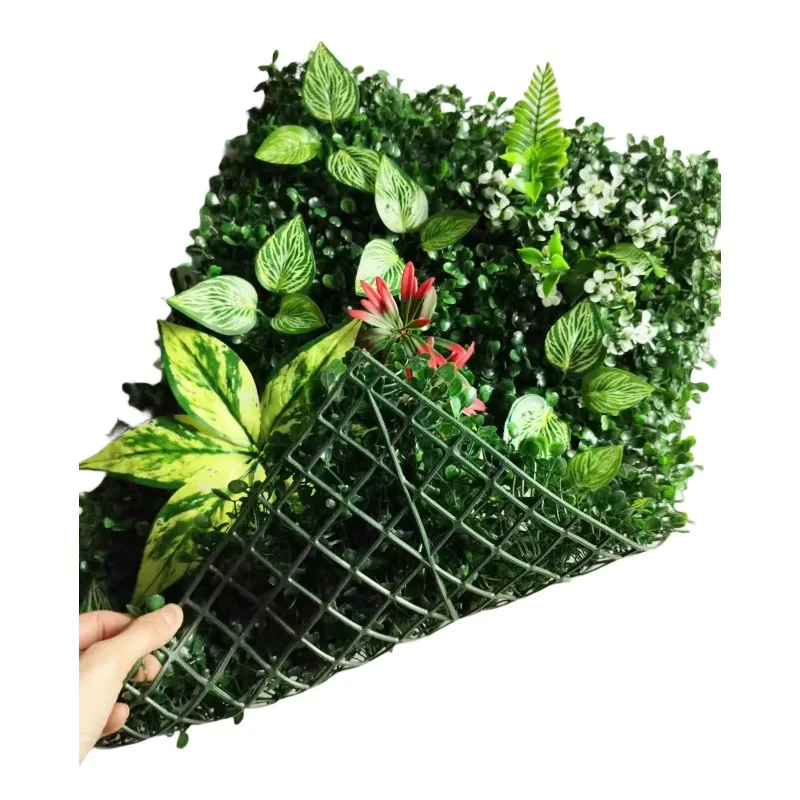 Tropical Synthetic Grass Boxwood Hedge Fence Garden Backdrop Artificial Grass Wall