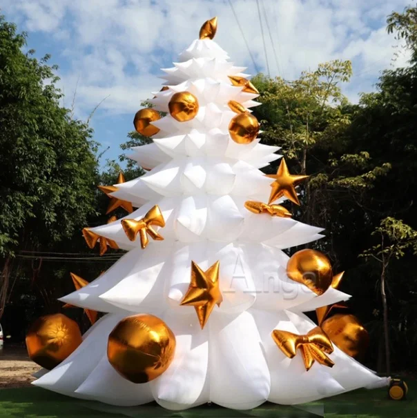 Ange Hot sale to USA decorative Great inflatable Christmas tree balloon with air blower palm tree