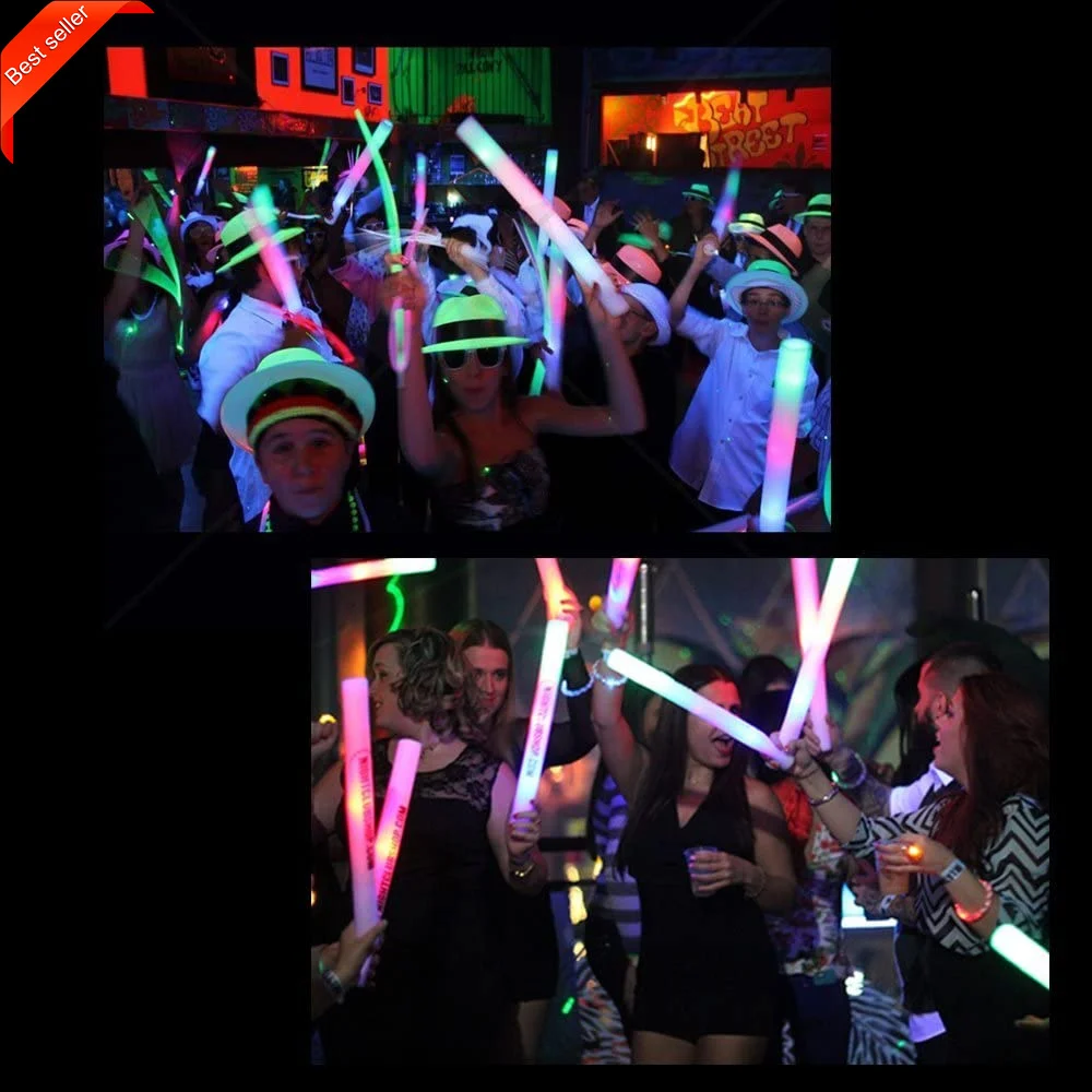 Hot Selling LED Glow Light Sticks Wands Neon Light Up Foam Batons Tubes Party Supplies