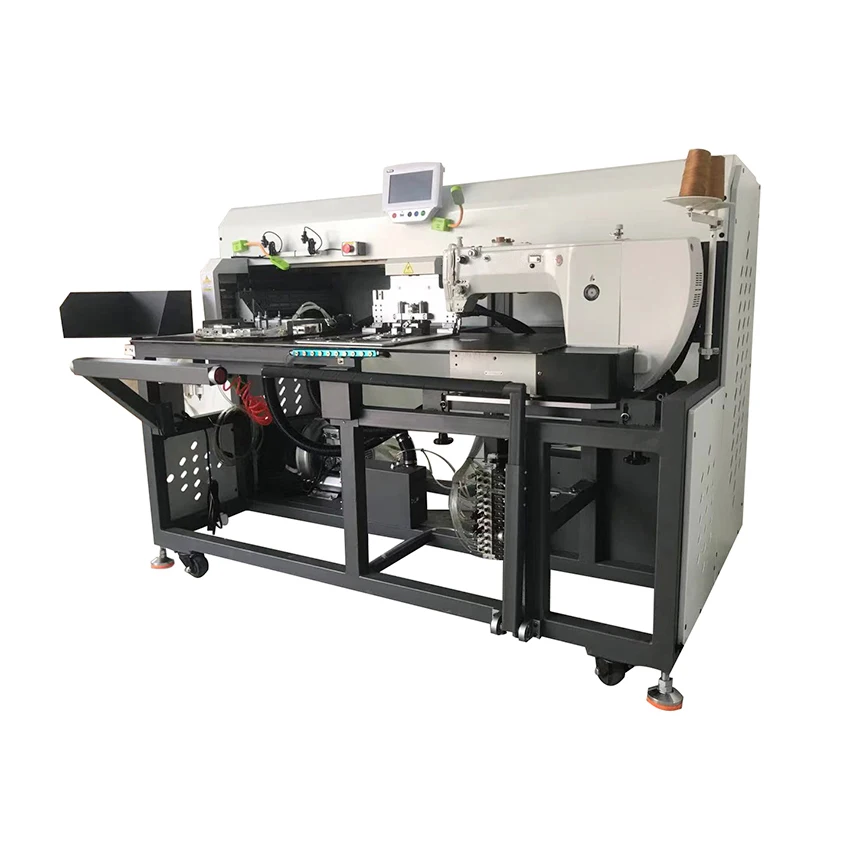 
A sewing machine that can fold jeans pocket automatically without ironing 