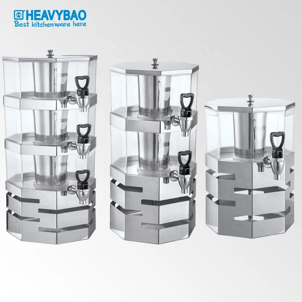 Heavybao из нержавеющей стали 3 яруса кружевных шлифовальные диски льда Пить коммерческий прохладная дозатор сока