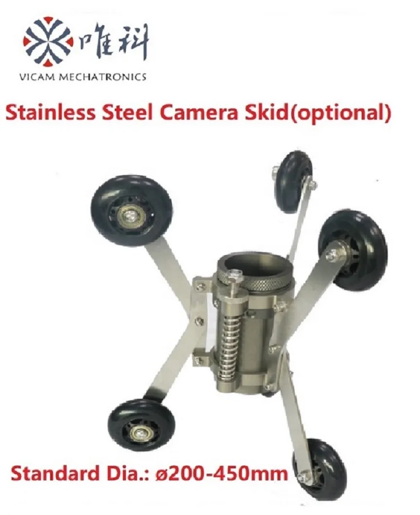 Vicam Waterproof 50mm Pan tilt Sewer inspection camera 10 inch HD screen borescope inspection camera 60m to 150m inspect cameras