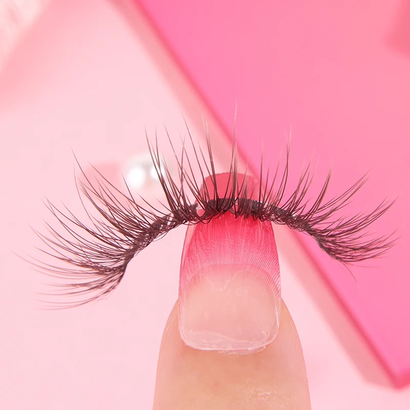 2024 New Products Natural And Fluffy Effect Split Eyelashes Private Label Eyelash Boxes Custom Logo Packaging Fake Eyelashes