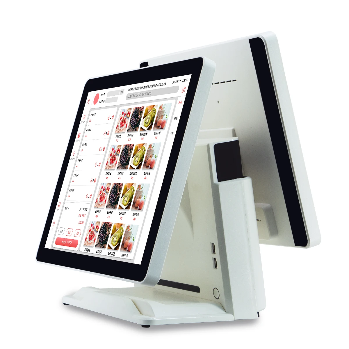 Wllpos 918 розничная продажа 15 дюймов двойной экран pos системы с MSR Pos машина