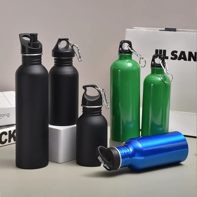 Water Bottle 500ML Aluminum Lightweight Water Bottle Easy Carry Leak Proof Travel Bottles for Gym Sports Camping Hiking Fishing