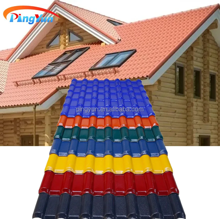 Easy Install Plastic Roof Sheet ASA Synthetic Resin Roof Tiles for House Roof
