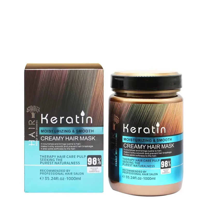 1000g best seller Creamy Moisturizing Treatment Brazilian Keratin Best Protein Natural Treatment Argan Oil Repair Hair Mask