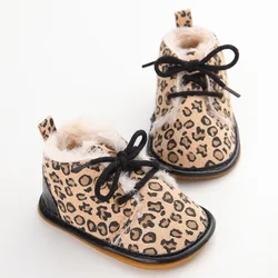 Fancy design baby walking shoes winter warm casual plush toddler boots