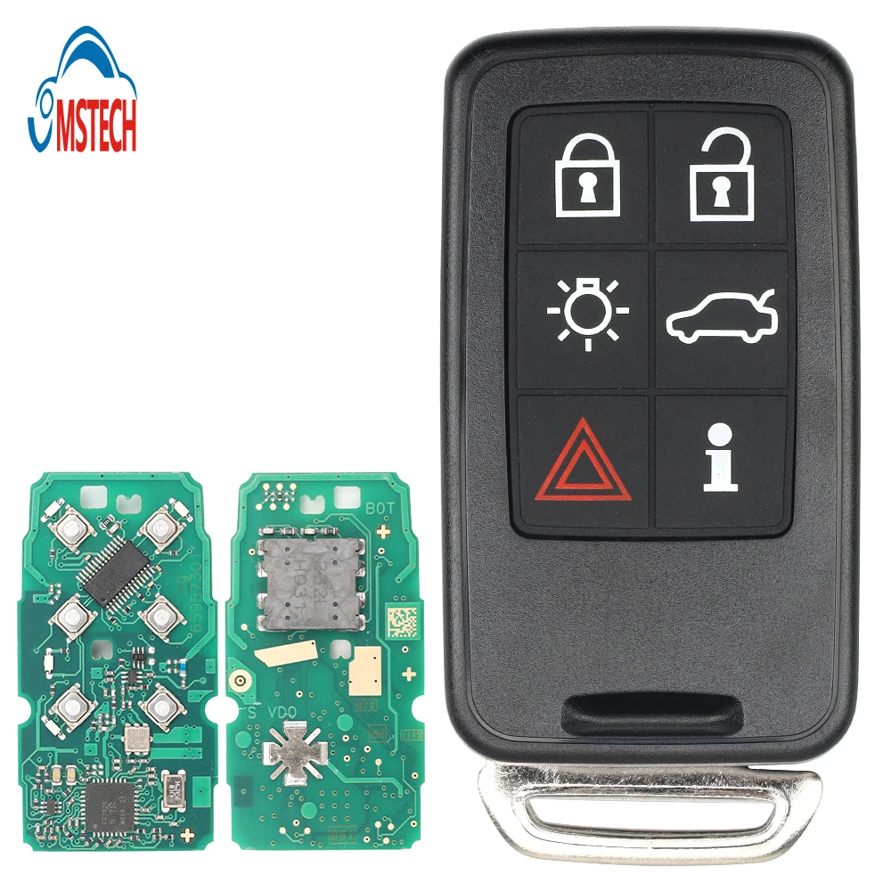 MS 6 кнопок 902 МГц fcc KR55WK49266 умный пульт дистанционного управления ключ для volvo xc60 xc90 s90 s60 2009-2014 брелок без ключа автомобильный пустой