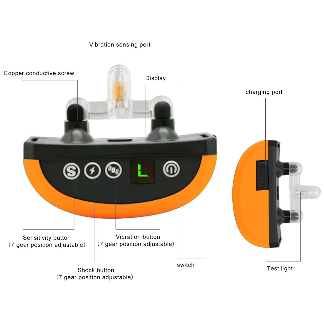 2022 Pet Accessories China Wholesale LED Digital Display Dog Anti-bark Collar