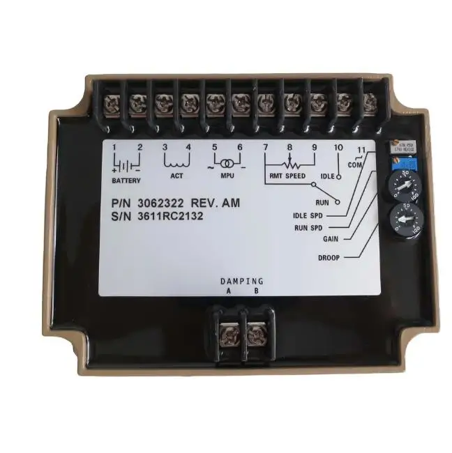 Factory Price Construction machinery parts for cummins Diesel Engine Parts  3062322 Speed Controller EFC Generator Control Panel